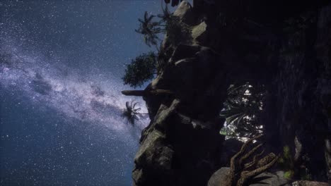 4K-Astrophotography-star-trails-over-sandstone-canyon-walls